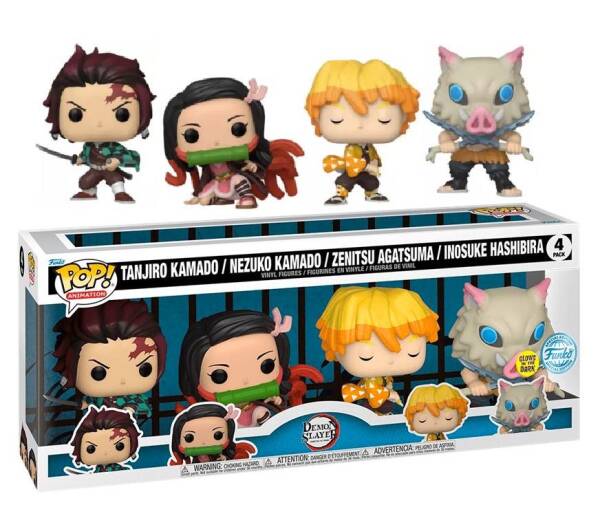 Demon Slayer Season 1 - 4 Pack Glow In The Dark Special Edition Pop