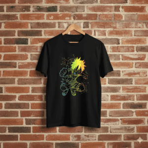 Maglietta Nera Luffy Neon Style – Collab. Grafix on The Road