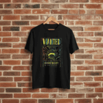 Maglietta Nera Wanted Luffy Neon Style – Collab. Grafix on The Road