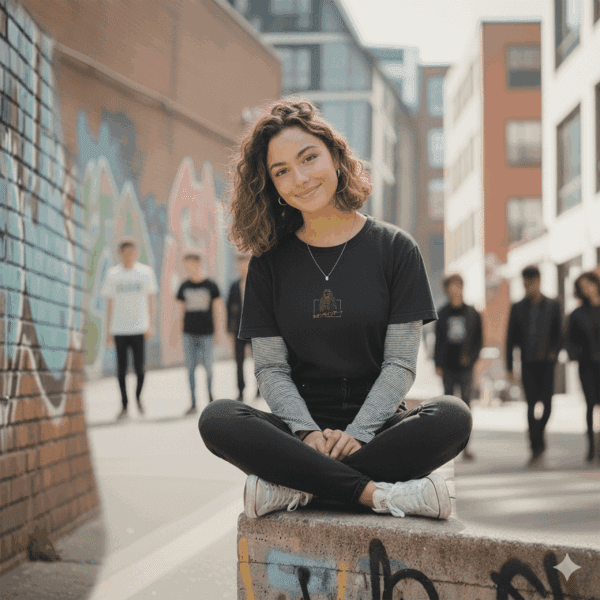 Maglietta Nera Nezuko Neon Style – Collab. Grafix on The Road