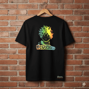 Maglietta Nera Deku Neon Style – Collab. Grafix on The Road