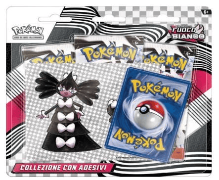 Pokemon collezione con adesivi S&V fuoco bianco ITA