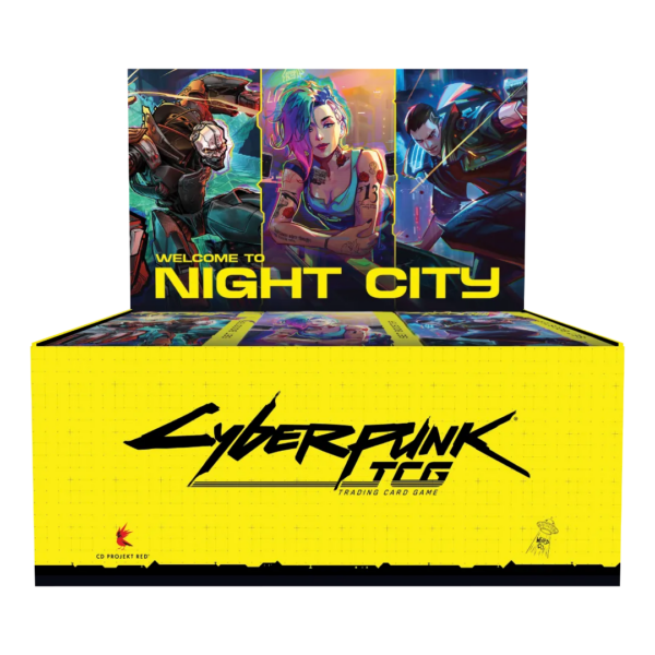 display 24 retail Cyberpunk TCG – Welcome to the night city – Box 24 bustine ENG