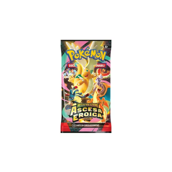 ascesaeroica-bustina Bustina Pokémon Ascesa Eroica Megaevoluzione ITA – 10 Carte