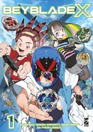 Copertina del manga Beyblade X N. vol. 1, edizione italiana Star Comics di Muno,Posuka Demizu
