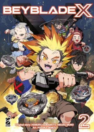 Copertina del manga Beyblade X N. vol. 2, edizione italiana Star Comics di Kawamoto,Muno,Posuka