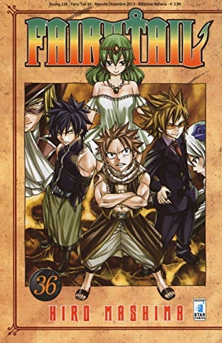 Copertina del manga Fairy Tail 36 - Young vol. 235, edizione italiana Star Comics di Hiro Mashima Copertina del manga Fairy Tail 36 - Young vol. 235, edizione italiana Star Comics di Hiro Mashima