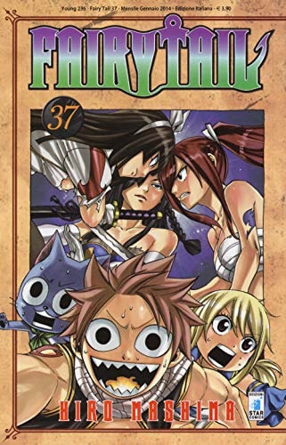 Copertina del manga Fairy Tail 37 - Young vol. 236, edizione italiana Star Comics di Hiro Mashima Copertina del manga Fairy Tail 37 - Young vol. 236, edizione italiana Star Comics di Hiro Mashima
