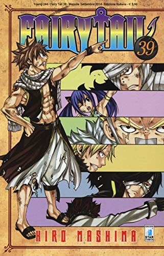 Copertina del manga Fairy Tail 39 - Young vol. 244, edizione italiana Star Comics di Hiro Mashima Copertina del manga Fairy Tail 39 - Young vol. 244, edizione italiana Star Comics di Hiro Mashima