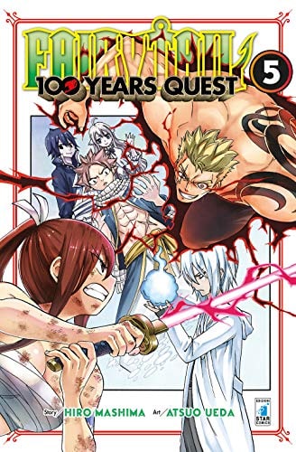 Copertina del manga Fairy Tail 100 Years Quest vol. 5, edizione italiana Star Comics di Hiro Mashima & Atsuo Ueda