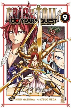 Copertina del manga Fairy Tail 100 Years Quest vol. 9, edizione italiana Star Comics di Atsuo Ueda & Hiro Mashima