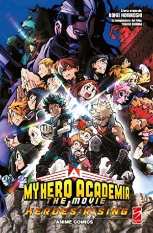 Copertina del manga Mha Heroes Rising Anime Comics, edizione italiana Star Comics di Kohei Horikoshi