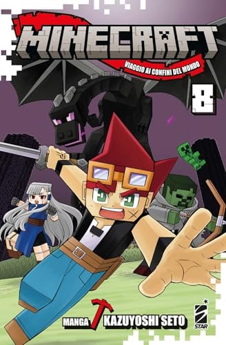 Copertina del manga Minecraft 8 Viaggio Ai Confini del, edizione italiana Star Comics di Seto Kazuyoshi