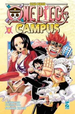 Copertina del manga One Piece Campus vol. 4, edizione italiana Star Comics di Eiichiro Oda,Souhei Kouji
