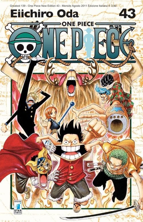 Copertina del manga One Piece New Ed. 43 - Greatest vol. 139, edizione italiana Star Comics di Eiichiro Oda