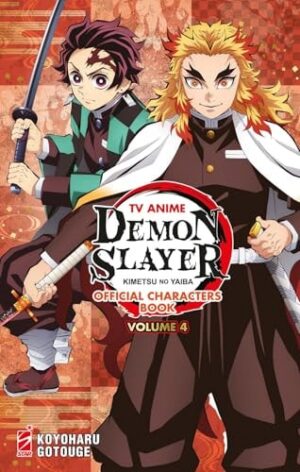 Copertina del manga Tv Anime Demon Slayer Char.Book vol. 4, edizione italiana Star Comics di Koyoharu Gotouge