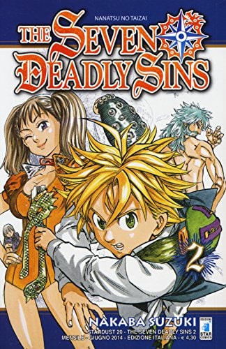 Copertina del manga The Seven Deadly Sins vol. 2, edizione italiana Star Comics di Nakaba Suzuki