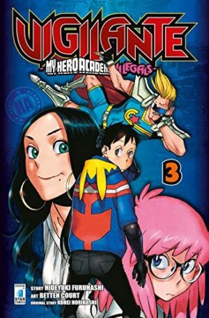 Copertina del manga Vigilante - My Hero Illegals vol. 3, edizione italiana Star Comics di Horikoshi, Furuhashi & Court