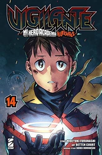 Copertina del manga Vigilante - My Hero Illegals vol. 14, edizione italiana Star Comics di Horikoshi, Furuhashi & Court