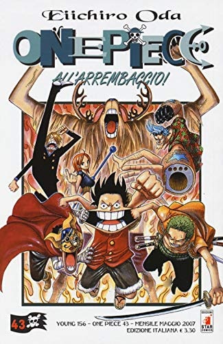 Copertina del manga One Piece 43 - Young vol. 156, edizione italiana Star Comics di Eiichiro Oda