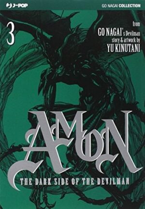 Copertina del manga Amon - the Darkside the Devilman vol. 3, edizione italiana J-POP Edizioni di Kinutani Yu