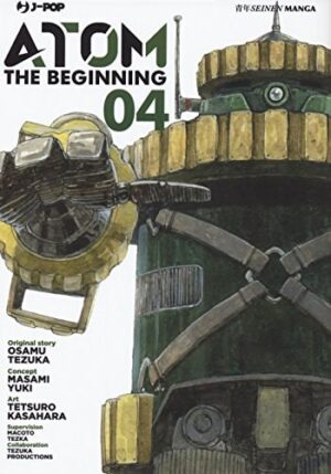 Copertina del manga Atom the Beginning vol. 4, edizione italiana J-POP Edizioni di Osamu Tezuka