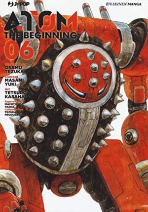 Copertina del manga Atom the Beginning vol. 6, edizione italiana J-POP Edizioni di Osamu Tezuka