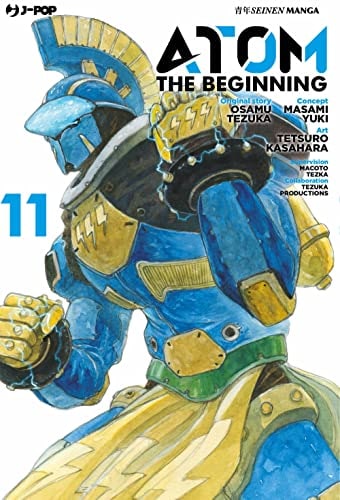 Copertina del manga Atom the Beginning vol. 11, edizione italiana J-POP Edizioni di Osamu Tezuka & Aa.Vv