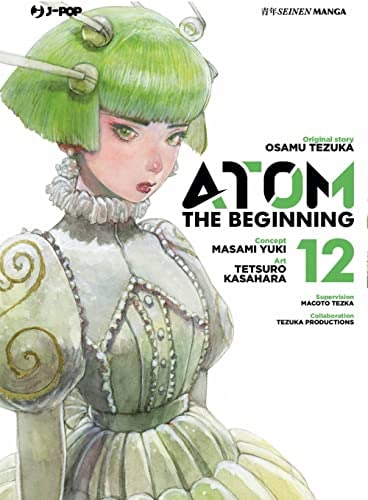 Copertina del manga Atom the Beginning vol. 12, edizione italiana J-POP Edizioni di Osamu Tezuka & Aa.Vv