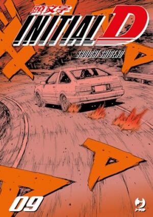 Copertina del manga Initial D vol. 9, edizione italiana J-POP Edizioni di Shuichi Shigeno