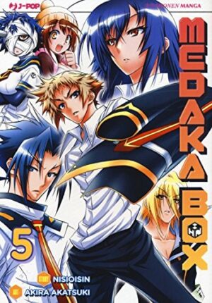 Copertina del manga Medaka Box 5 - Nuova Edizione, edizione italiana J-POP Edizioni di Nisioisin & Akira Akatsuki