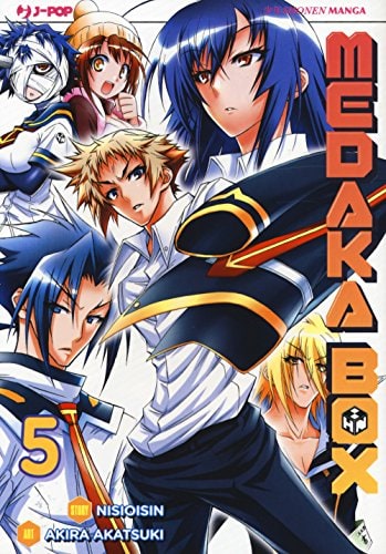 Copertina del manga Medaka Box 5 - Nuova Edizione, edizione italiana J-POP Edizioni di Nisioisin & Akira Akatsuki