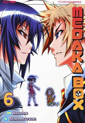 Copertina del manga Medaka Box 6 - Nuova Edizione, edizione italiana J-POP Edizioni di Nisioisin & Akira Akatsuki