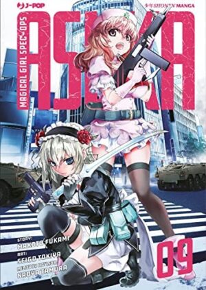 Copertina del manga Magical Girl Spec-Ops Asuka vol. 9, edizione italiana J-POP Edizioni di Makoto Fukami & Seigo Tokiya
