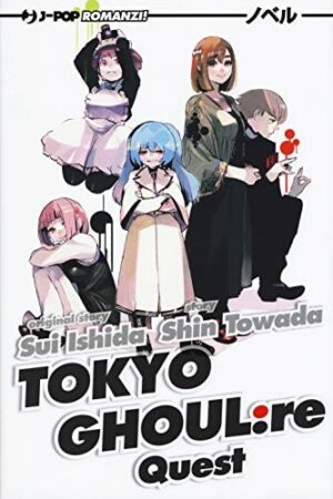 Copertina del manga Tokyo Ghoul Novel 4 - Quest, edizione italiana J-POP Edizioni di Sui Ishida & Shin Towada