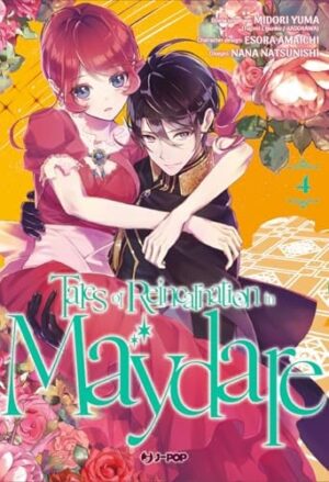 Copertina del manga Tales of Reincarnation in Maydare vol. 4, edizione italiana J-POP Edizioni di Midori Yuma & Nana Natsunishi