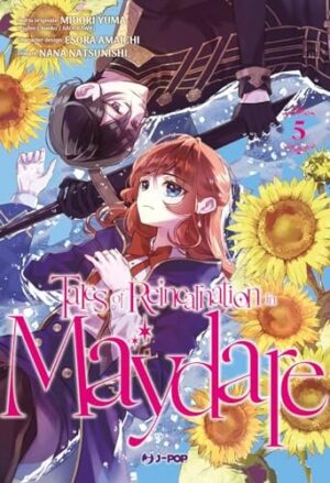 Copertina del manga Tales of Reincarnation in Maydare vol. 5, edizione italiana J-POP Edizioni di Midori Yuma, Nana Natsunishi