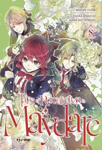 Copertina del manga Tales of Reincarnation in Maydare vol. 8, edizione italiana J-POP Edizioni di Midori Yuuma & Nana Natsunishi