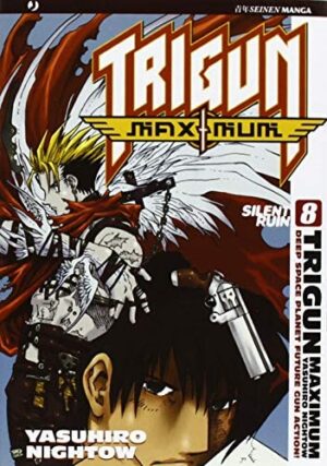 Copertina del manga Trigun Maximum vol. 8, edizione italiana J-POP Edizioni di Yasuhiro Nightow