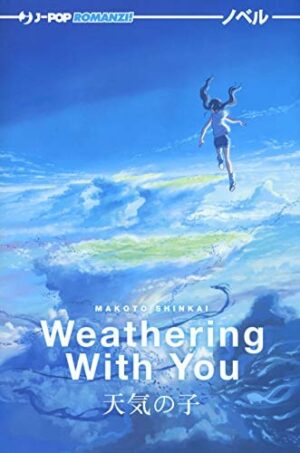 Copertina del manga Weathering With You Romanzo, edizione italiana J-POP Edizioni di Makoto Shinkai