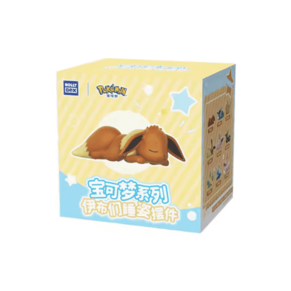 Pokémon Eevee Sleeping Pose Blindbox Pokémon Eevee Sleeping Pose blind box figurina con cuscino