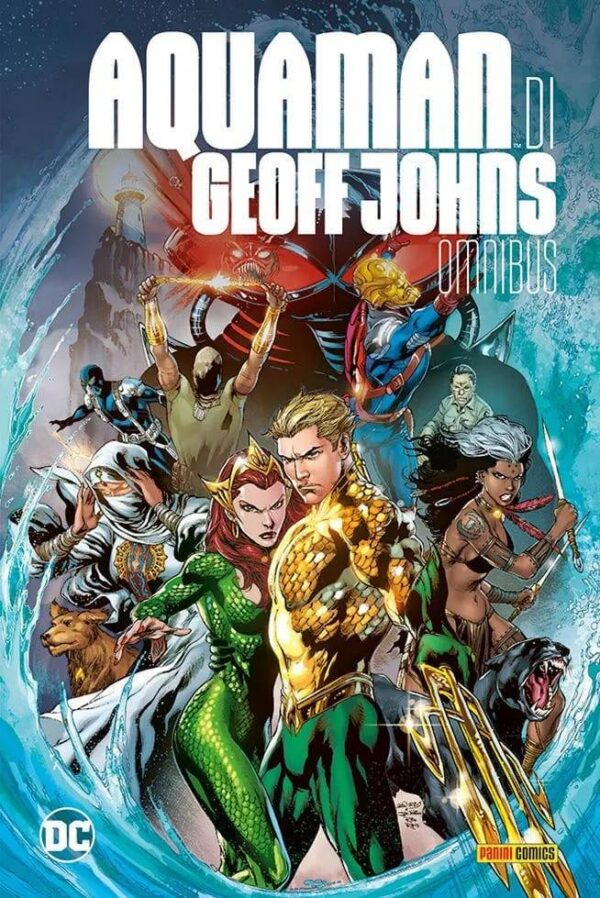 Copertina del fumetto Aquaman di Geoff Johns Omnibus, edizione italiana Panini Comics / DC / Marvel / Disney di Geoff Johns & Aa.Vv. Copertina del fumetto Aquaman di Geoff Johns Omnibus, edizione italiana Panini Comics / DC / Marvel / Disney di Geoff Johns & Aa.Vv.