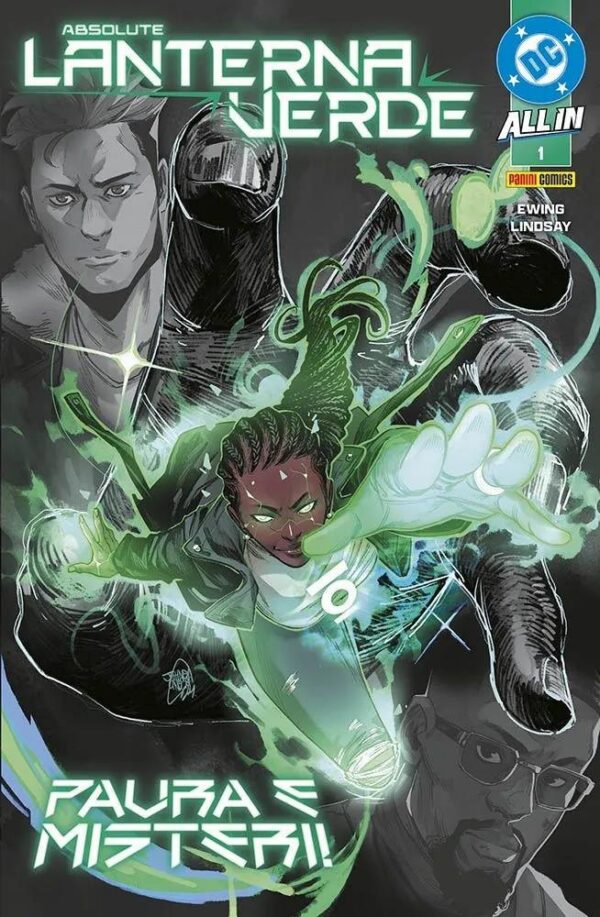 Copertina del fumetto Absolute Lanterna Verde vol. 1, edizione italiana Panini Comics / DC / Marvel / Disney di Jahnoy Lindsay, Al Ewing Copertina del fumetto Absolute Lanterna Verde vol. 1, edizione italiana Panini Comics / DC / Marvel / Disney di Jahnoy Lindsay, Al Ewing