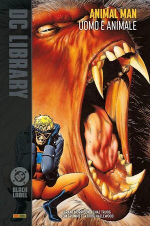 Copertina del fumetto Animal Man 1 Morrison Black Library, edizione italiana Panini Comics / DC / Marvel / Disney di Morrison & Aa.Vv.