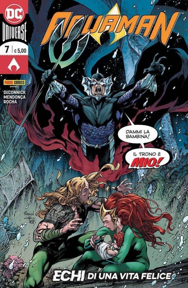 Copertina del fumetto Aquaman vol. 7, edizione italiana Panini Comics / DC / Marvel / Disney di Kelly Sue Deconnick & Rocha Copertina del fumetto Aquaman vol. 7, edizione italiana Panini Comics / DC / Marvel / Disney di Kelly Sue Deconnick & Rocha