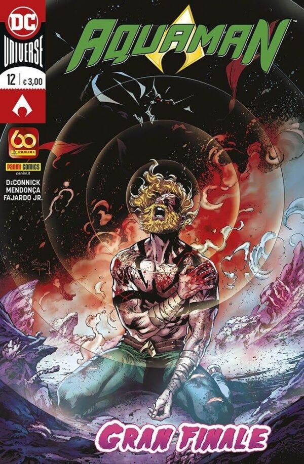 Copertina del fumetto Aquaman vol. 12, edizione italiana Panini Comics / DC / Marvel / Disney di Deconnick & MendonçA Copertina del fumetto Aquaman vol. 12, edizione italiana Panini Comics / DC / Marvel / Disney di Deconnick & MendonçA