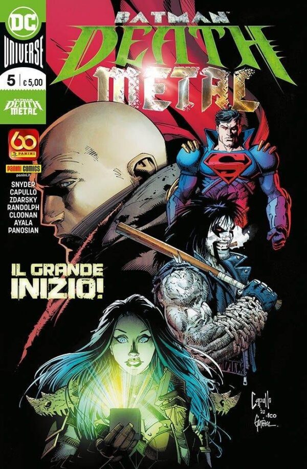 Copertina del fumetto Batman - Death Metal vol. 5, edizione italiana Panini Comics / DC / Marvel / Disney di Aa.Vv.