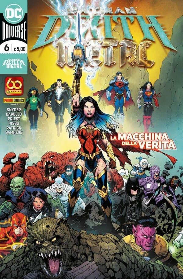 Copertina del fumetto Batman - Death Metal vol. 6, edizione italiana Panini Comics / DC / Marvel / Disney di Aa.Vv. Copertina del fumetto Batman - Death Metal vol. 6, edizione italiana Panini Comics / DC / Marvel / Disney di Aa.Vv.