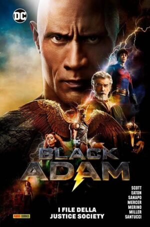 Copertina del fumetto Black Adam i File della Justice Soc, edizione italiana Panini Comics / DC / Marvel / Disney di Aa.Vv.