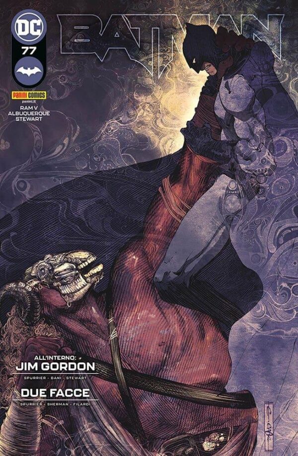 Copertina del fumetto Batman vol. 77, edizione italiana Panini Comics / DC / Marvel / Disney di Ram V, Albuquerque & Stewart